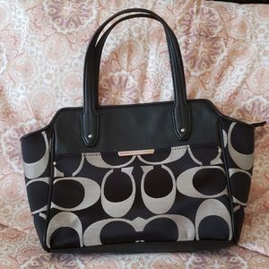 NWOT Coach Black & Silver Handbag / Tote